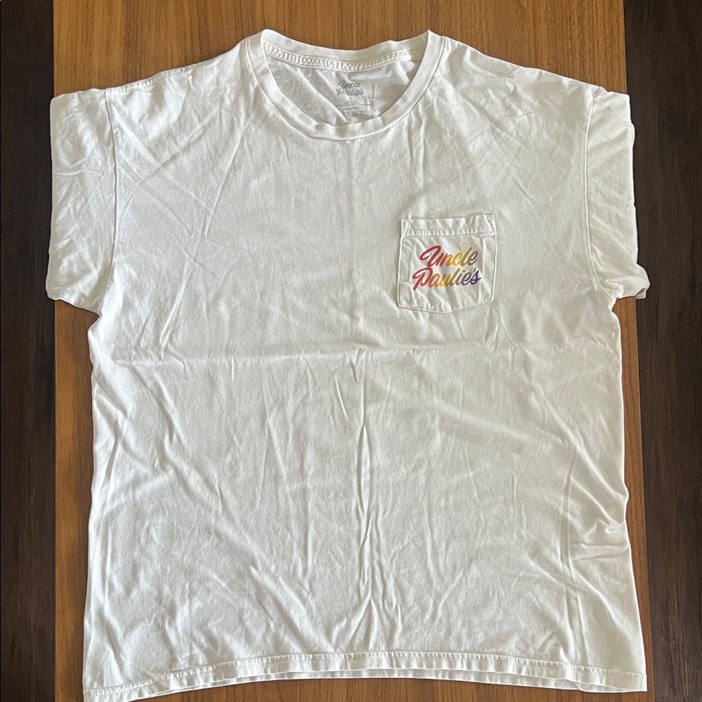Uncle Paulies White Short-Sleeve Pocket Tee